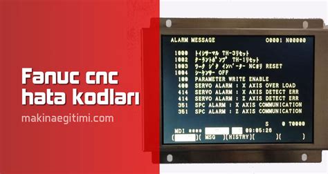 cnc alarmları|CNC ALARM KODLARI .